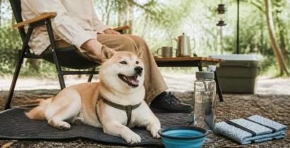 犬連れキャンプの携帯給水ボウル、折りたためれば十分？ 容量・安定性・手入れの選び方