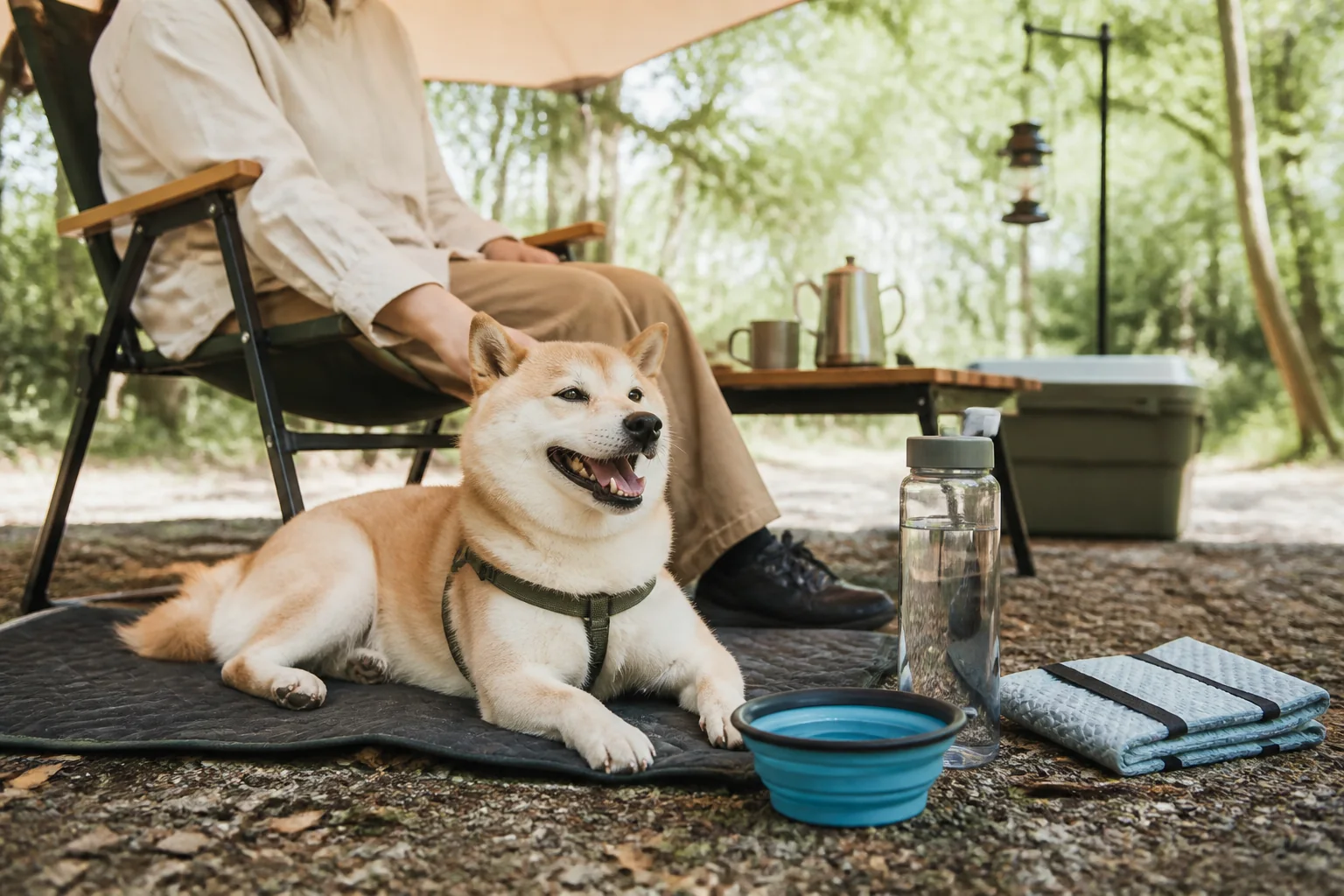 犬連れキャンプの携帯給水ボウル、折りたためれば十分？ 容量・安定性・手入れの選び方