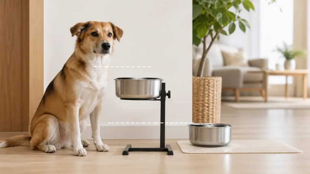 犬の食器台は高ければ楽とは限らない 体格・食べ方・獣医師の指示で高さを決める