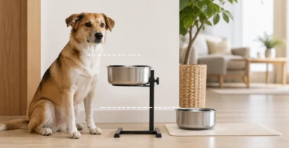 犬の食器台は高ければ楽とは限らない 体格・食べ方・獣医師の指示で高さを決める