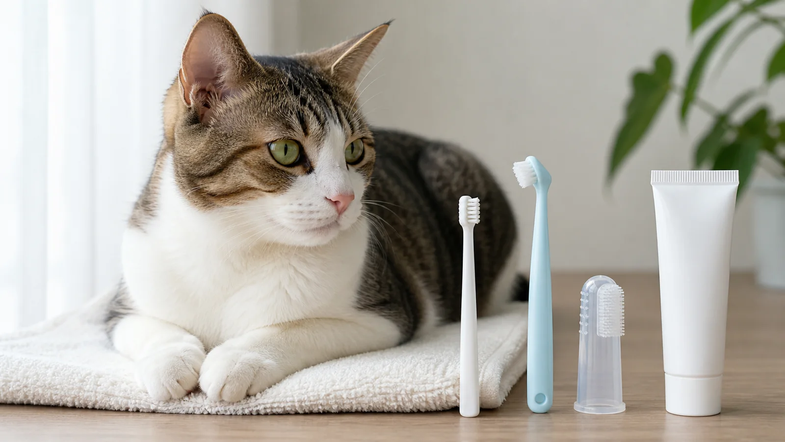 猫用歯ブラシの寸法と手入れ ヘッド・毛先・持ち方で選ぶ