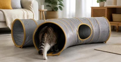 猫用トンネルの仕様確認 内径・出口・芯材・折りたたみ時の安全
