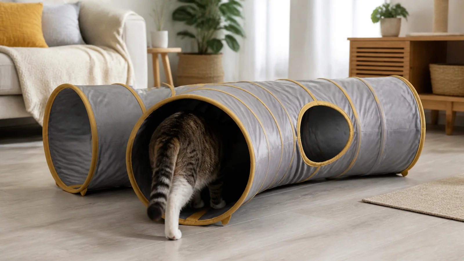 猫用トンネルの仕様確認 内径・出口・芯材・折りたたみ時の安全