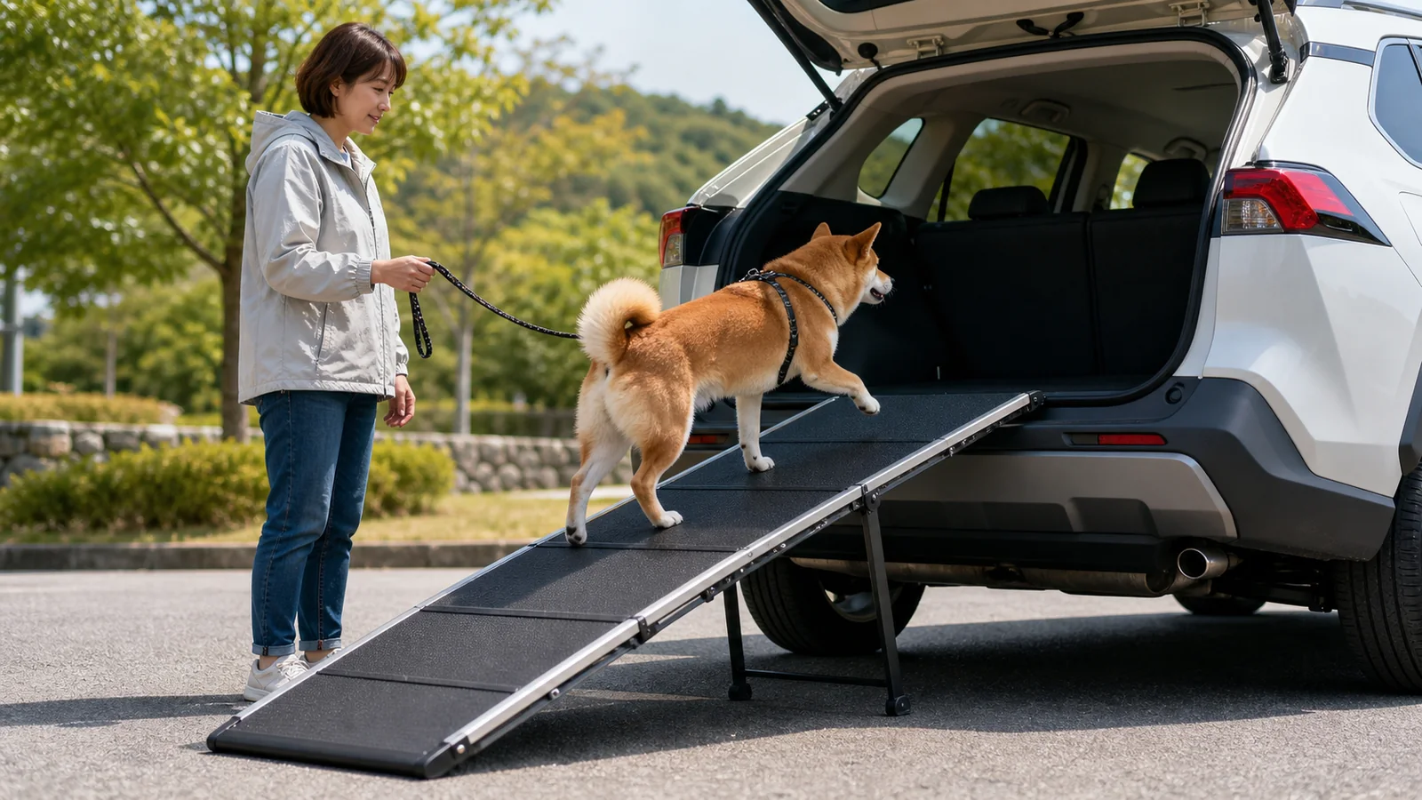 犬用カースロープで失敗を避ける　車高・長さ・幅・滑り止めを確認