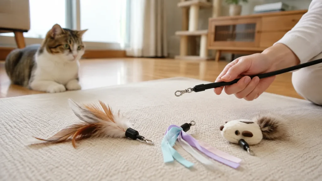 猫じゃらし交換パーツはどこを見る？　接続部・大きさ・ほつれ・保管を確認