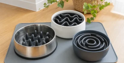 犬用早食い防止インサートの比較ポイント　器の底径・高さ・吸盤