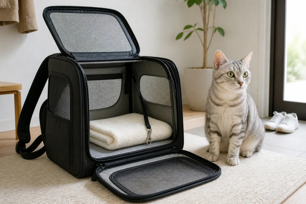 猫用キャリーバッグの購入前チェック　底面・通気・開口・飛び出し対策